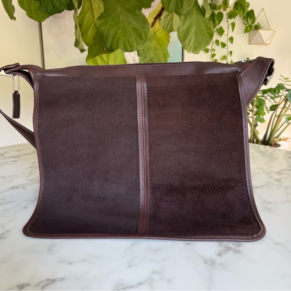 COACH Vintage Full Flap Messenger Laptop Bag Mahogany Brown Leather 5206 - Picture 9 of 16